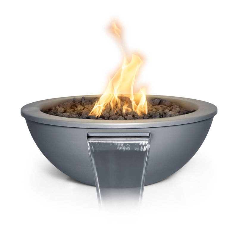 Sedona 27 inch powder coat fire and water bowl copper vein finish — dual fire and water element