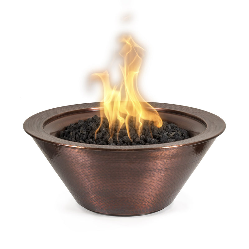 The Outdoor Plus Cazo Fire Bowl in hammered copper