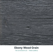 Ebony Wood Grain finish sample - The Outdoor Plus