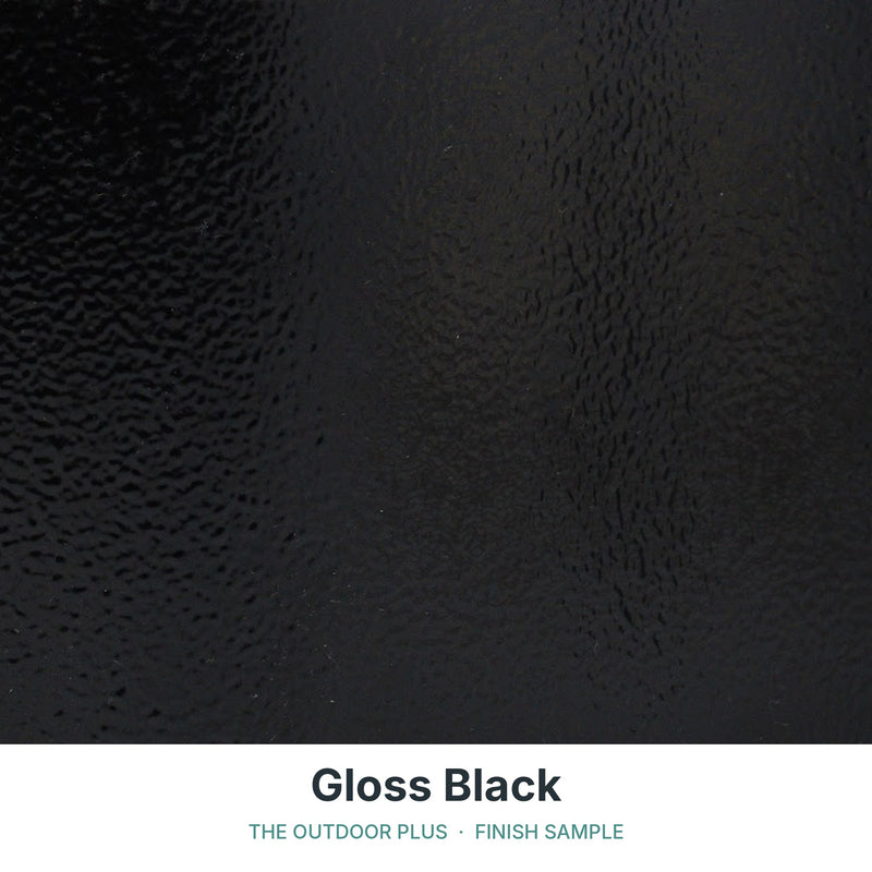 Gloss Black finish sample - The Outdoor Plus