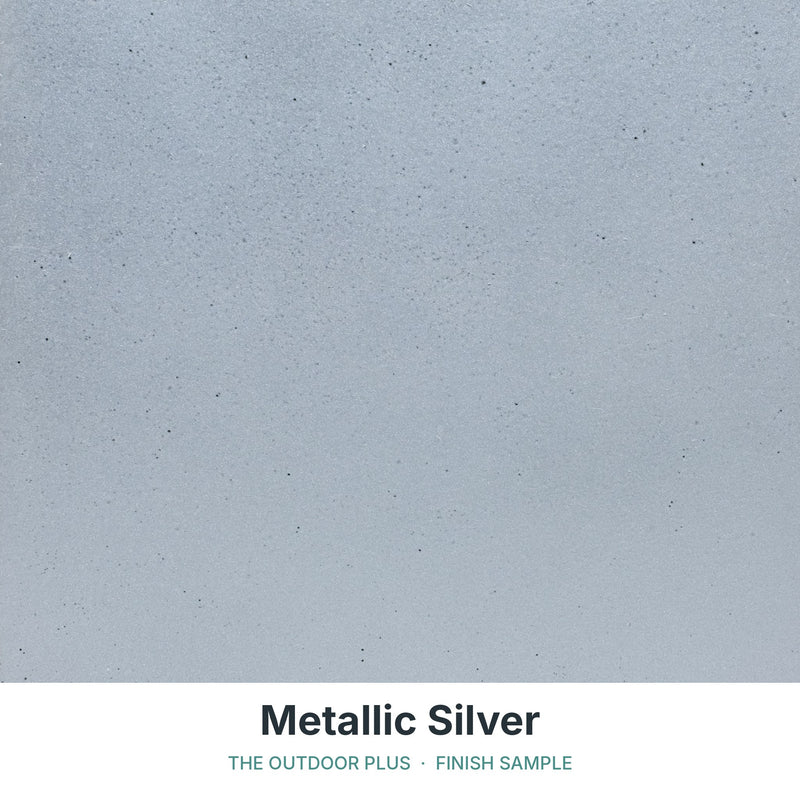 Metallic Silver finish sample - The Outdoor Plus