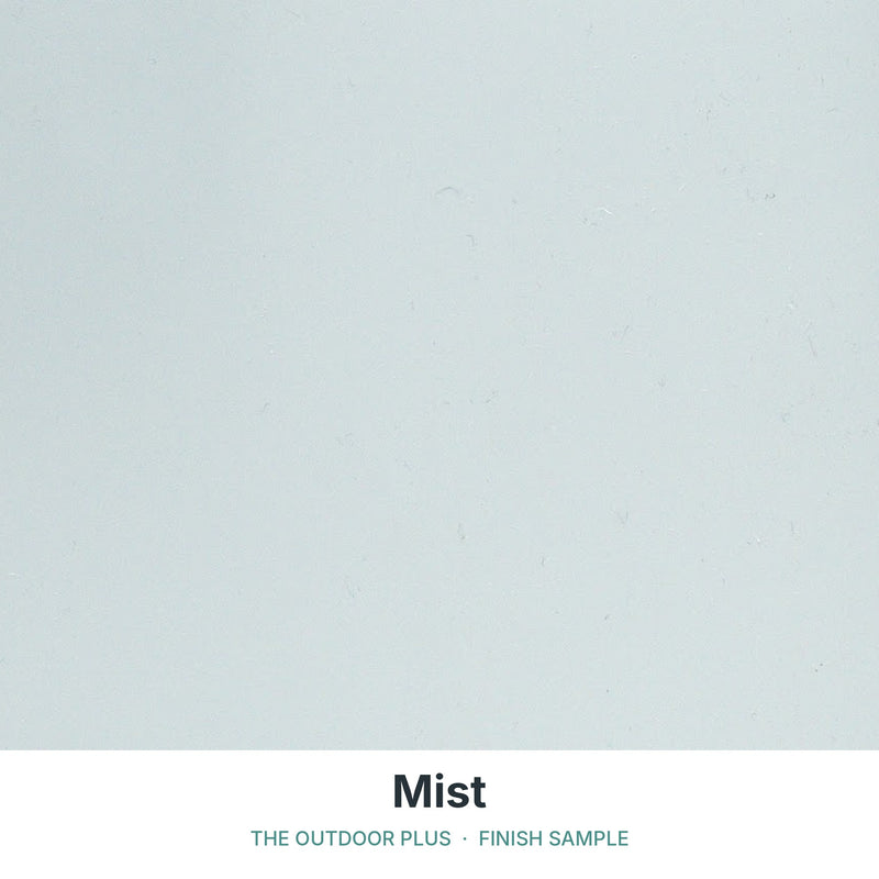 Mist finish sample - The Outdoor Plus