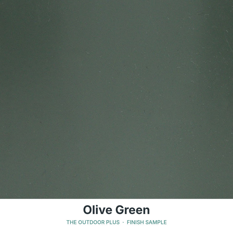 Olive Green finish sample - The Outdoor Plus