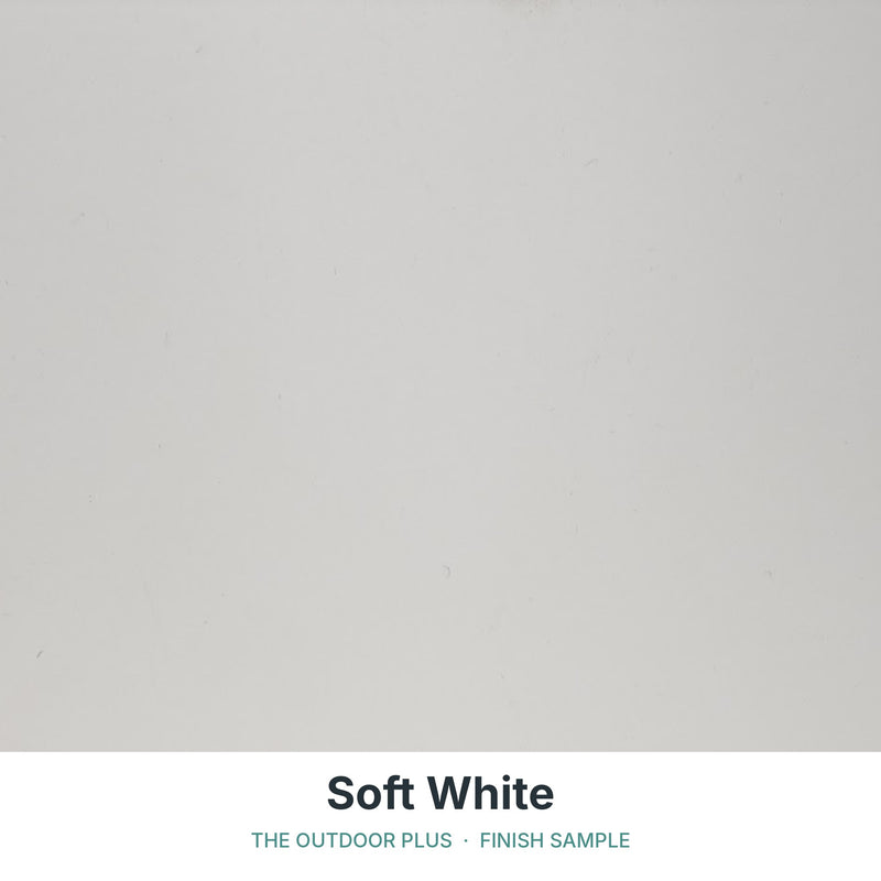 Soft White finish sample - The Outdoor Plus