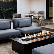 Regal powder coat fire pit on a modern patio