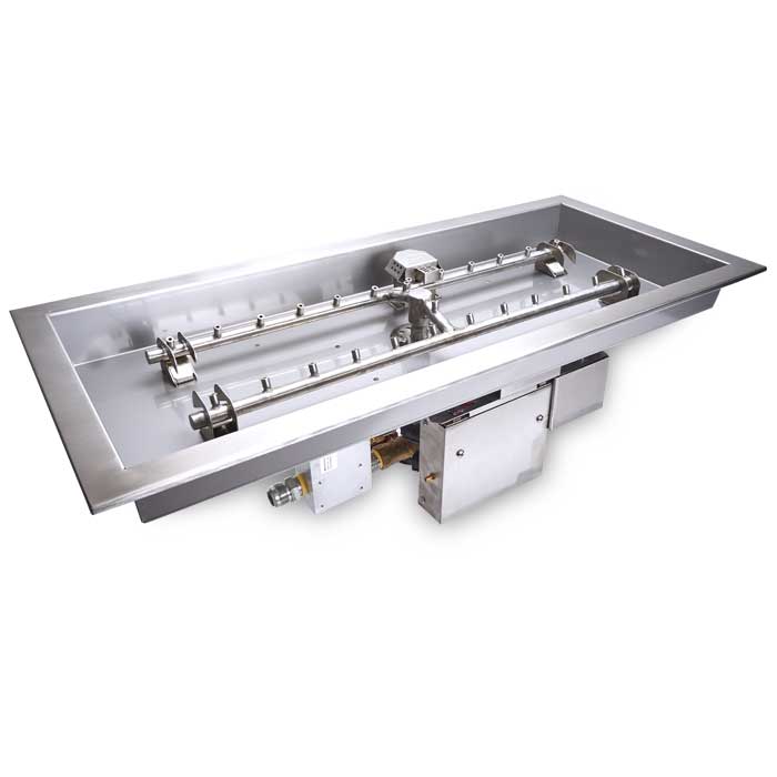HPC 24x12" H-Burner Bowl Fire Pit Insert, CSA Certified