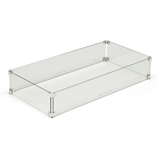 HPC Linear Glass Fire Pit Wind Guard