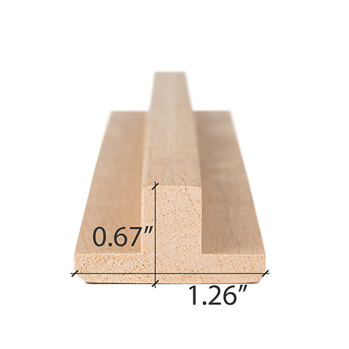 PROSAUNAS Alder 1x2 (17mm x 32mm) T-Moulding