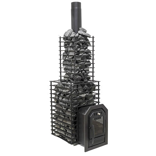 Cozy Heat Chimney Cover Quattro H700 Chimney Cover, Black Stainless Steel, for Quattro Sauna Stoves