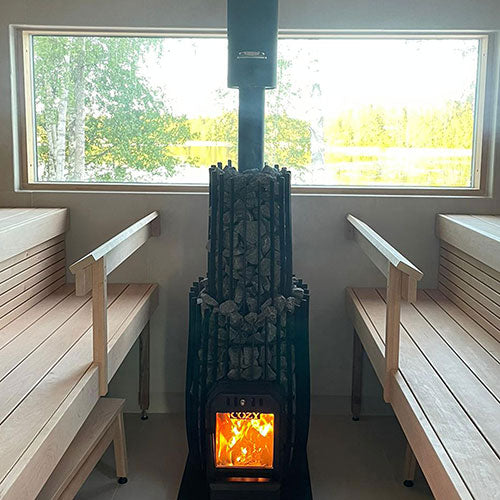 Cozy Heat Chimney Cover SW H700 Chimney Cover, Black Stainless Steel, for SW Sauna Stoves