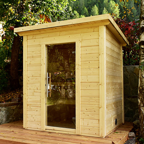 SaunaLife Model G2 Garden Series Outdoor Home Sauna Kit, Up to 4 Persons