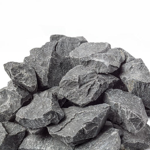 Harvia sauna heater stones with split face design for use in sauna heaters, natural volcanic stones for optimal heat retention.