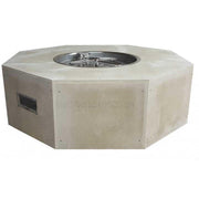 HPC Fire octagon ready-to-finish fire pit kit with torpedo burner — 45 inch stainless steel hardware kit for custom stone or concrete enclosure build