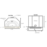 HPC Di Napoli Series outdoor pizza oven with glass tile finish, dual fuel wood and gas, for outdoor cooking and outdoor pizza making.