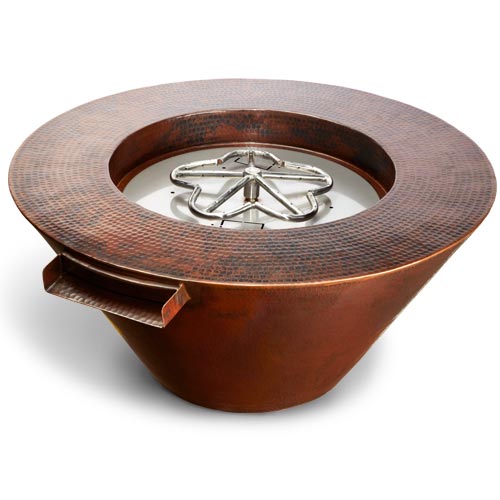 HPC 32" Mesa Hammered Copper Fire & Water Bowl
