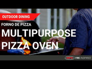 HPC Forno de Pizza hybrid outdoor pizza oven — multipurpose wood and gas cooking demo
