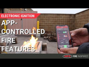 HPC app-controlled electronic ignition fire pit demonstration