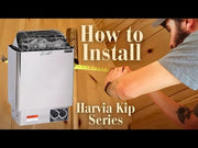 Harvia sauna heater installation guide — hanging, wiring, and stone loading walkthrough