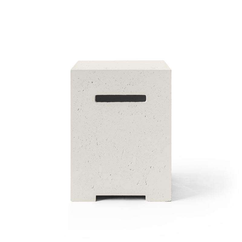 HPC Concrete propane tank cover in Limestone