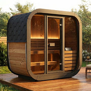 SaunaLife Model CL4G Cube Luxury Series Outdoor Home Sauna Kit, Up to 3 Persons