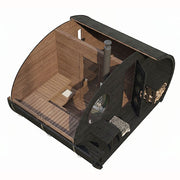 SaunaLife Model G11B Garden Series Outdoor Home Sauna Suite Kit, DIY, Paint Included, Up to 8 Persons