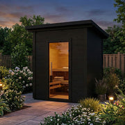 SaunaLife Model G2B Garden Series Outdoor Home Sauna Kit, DIY, Paint Included, Up to 4 Persons