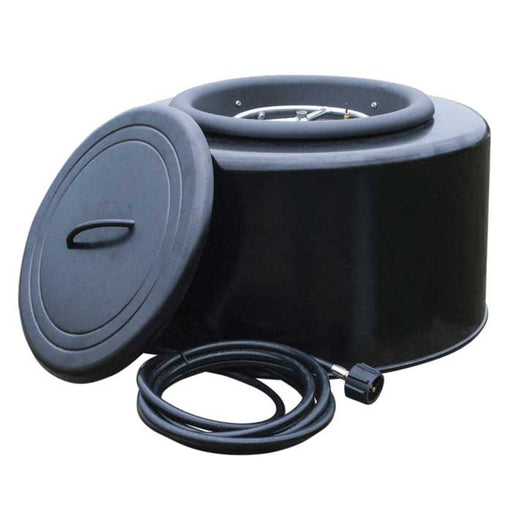 HPC Sport Pit 20" for 20lb LP Tank Hook-up w/Matte Black Shell with Fire Pit Burner
