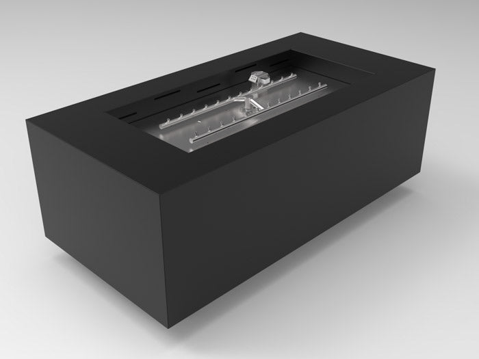 HPC 48" x 24" Rectangular Metal Enclosure with Fire Pit Burner