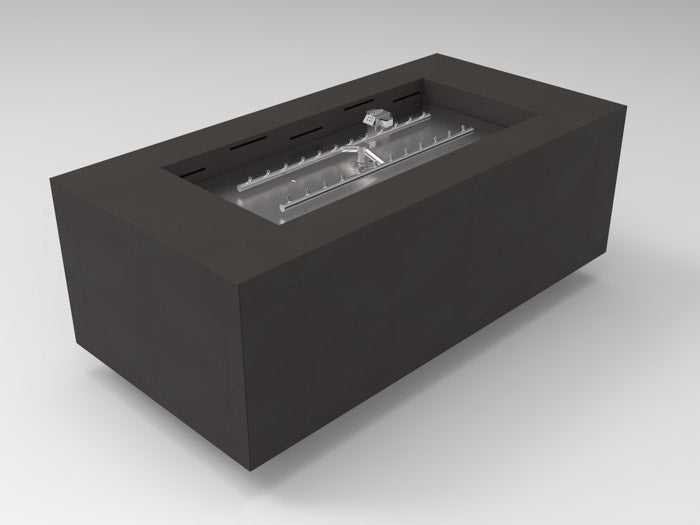 HPC 48" x 24" Rectangular Metal Enclosure with Fire Pit Burner