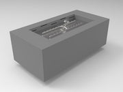 HPC 48" x 24" Rectangular Metal Enclosure with Fire Pit Burner