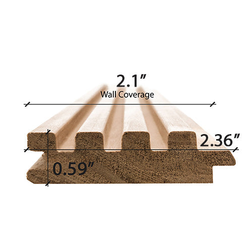 PROSAUNAS Thermo-Aspen Groove-S 1x3 (15mm x 60mm) T&G
